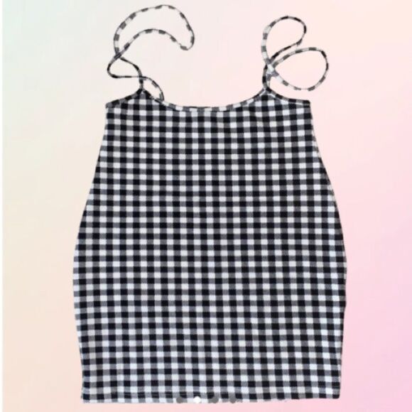 Gingham, Body Con, Mini Skirt Jumper - Picture 13 of 13